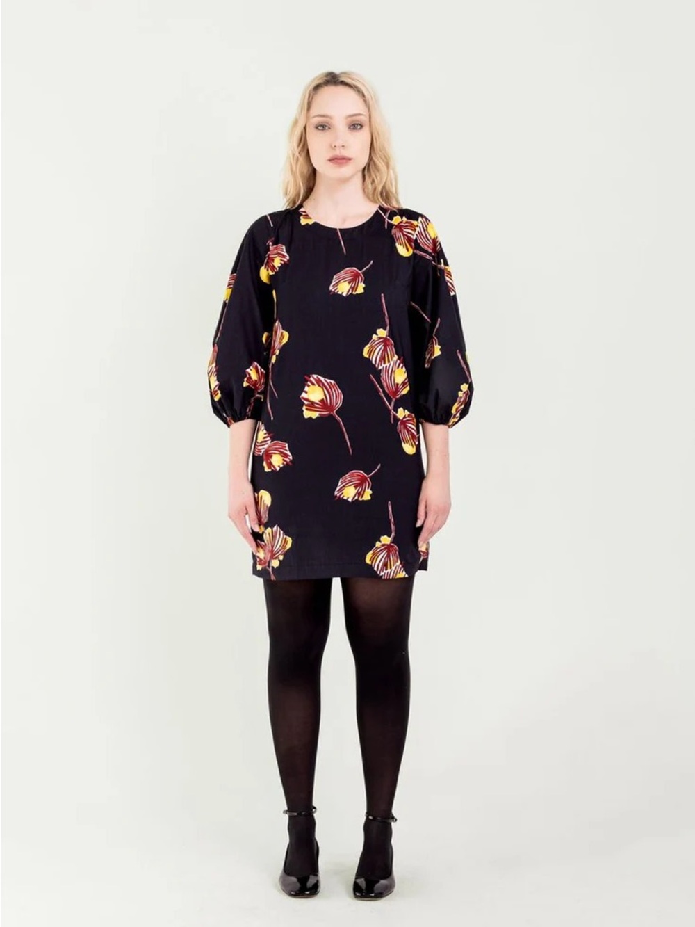 Bel Kazan Black Floral Dress